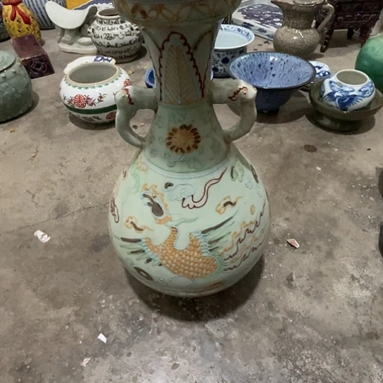 陶摆件纯手工手绘沥粉釉