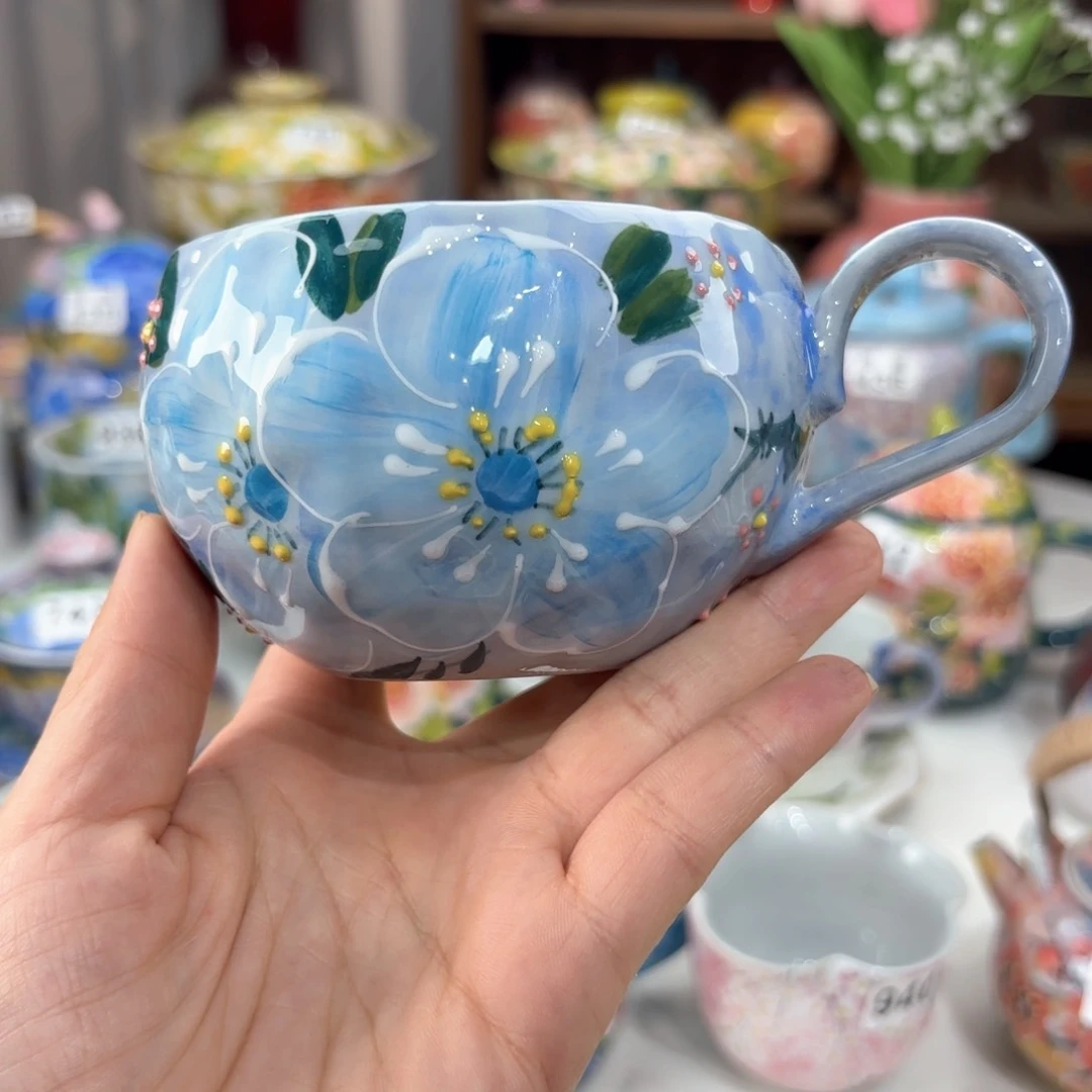 景德镇手绘高温釉下彩陶瓷茶具