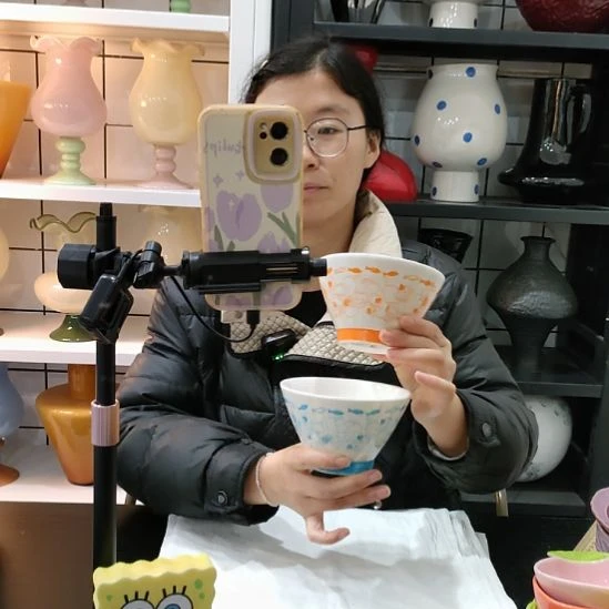 瓷高温瓷釉下彩米饭碗