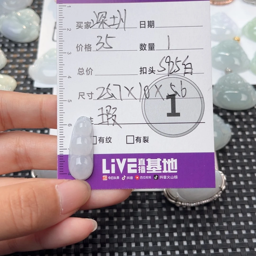 翡翠颈饰未镶嵌深**园吊坠