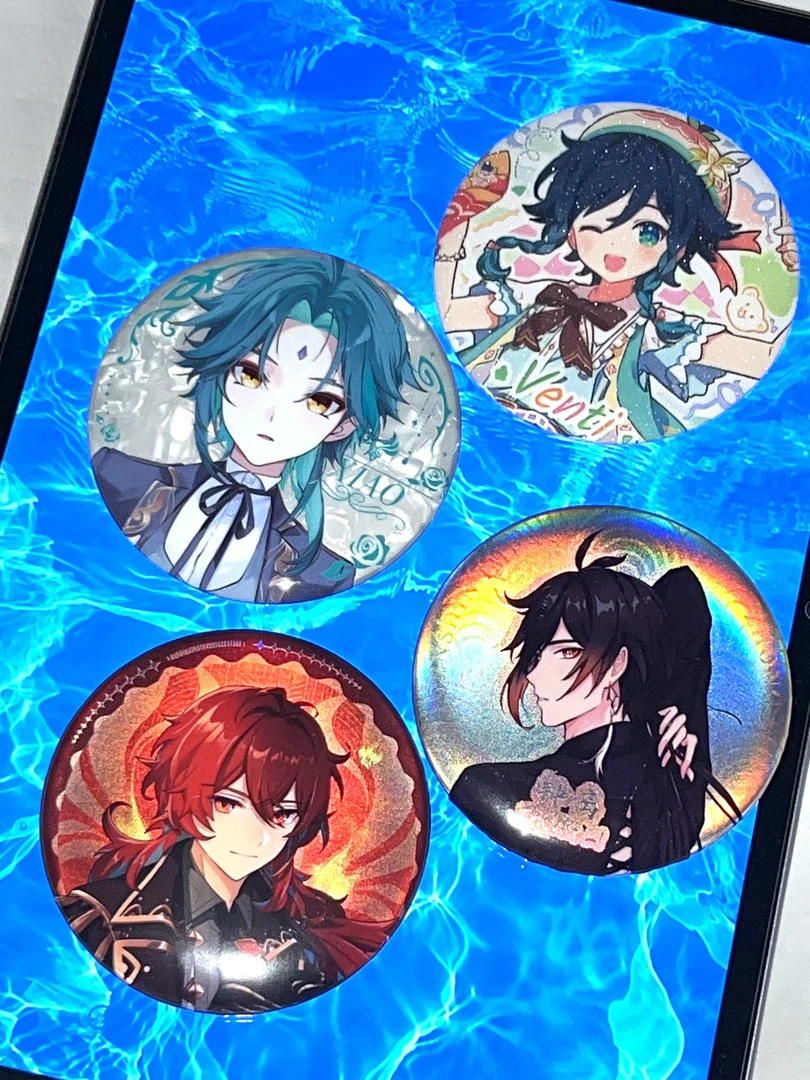 直播间下单专用 双闪75mm吧唧徽章 二创 大号吧唧挂饰 游戏周边