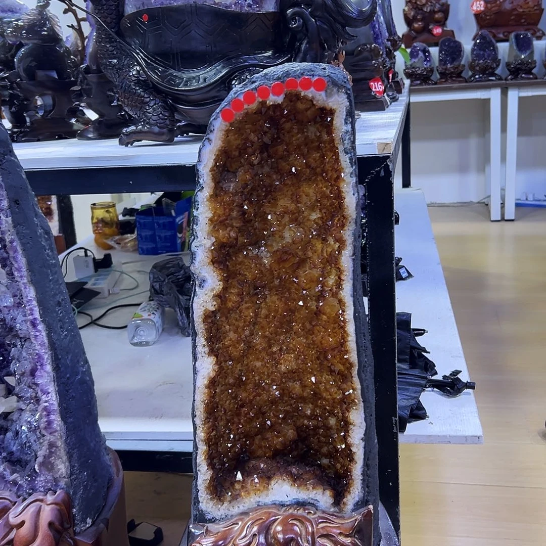 黄晶未镶嵌大型摆件（非配饰）