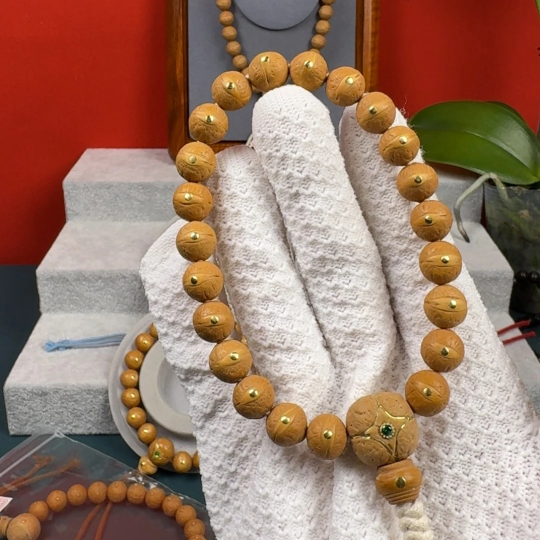 凤眼菩提手串10.5-11左右铜钉镶嵌手串