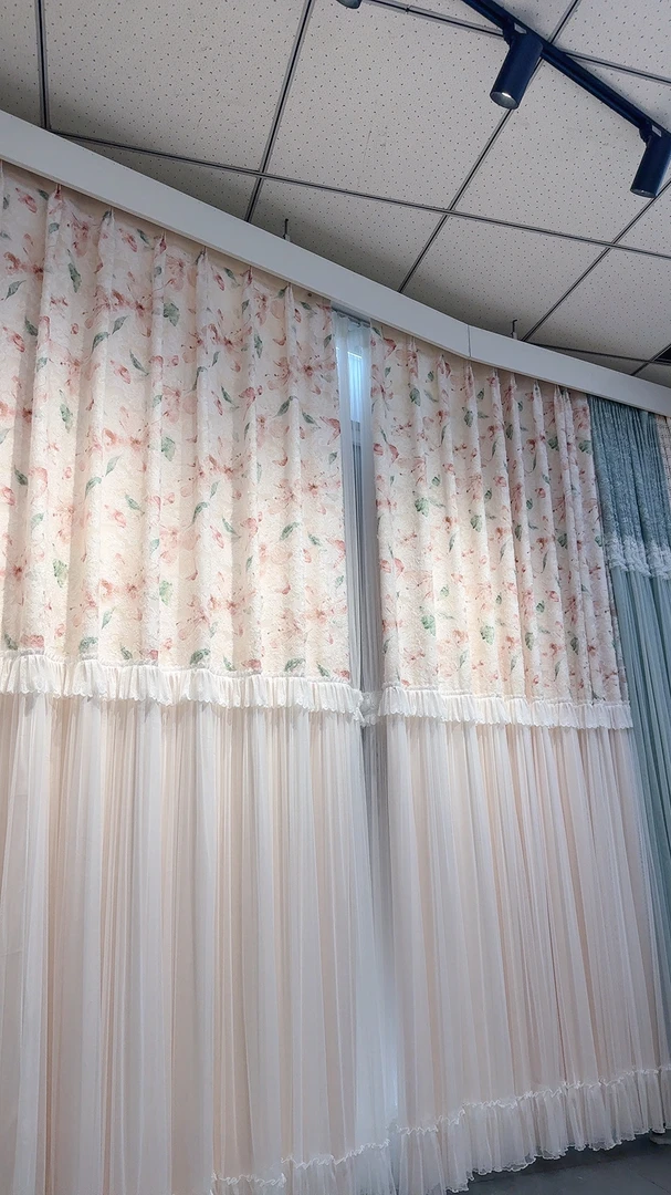 纱纱公主 布纱一体窗帘 安妮仙境 香槟粉色