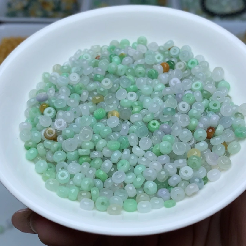 【闪购商品】翡翠手链未镶嵌卡2.5乘4.3冰算盘100颗