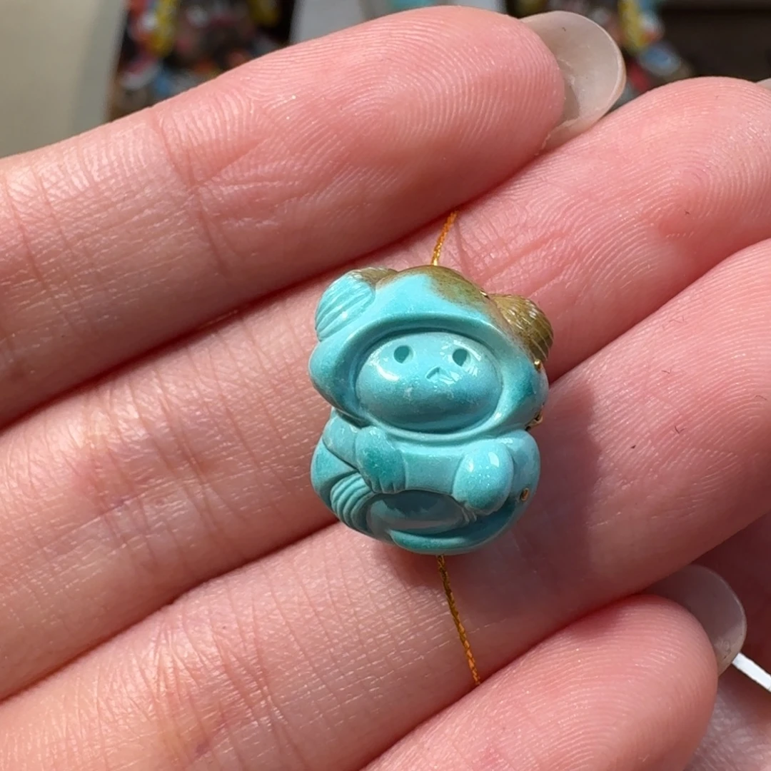 绿松石未镶嵌小女巫配饰