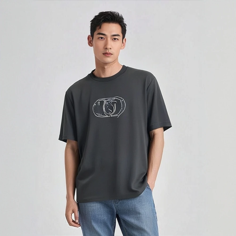 男款轻奢时尚潮流百搭圆领T恤751827