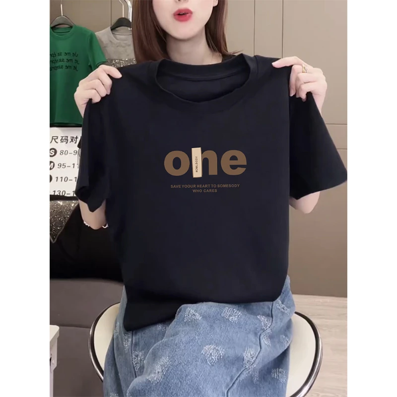 正肩短袖T恤女装时尚百搭减龄高级感设计感洋气黑色上衣夏季新款