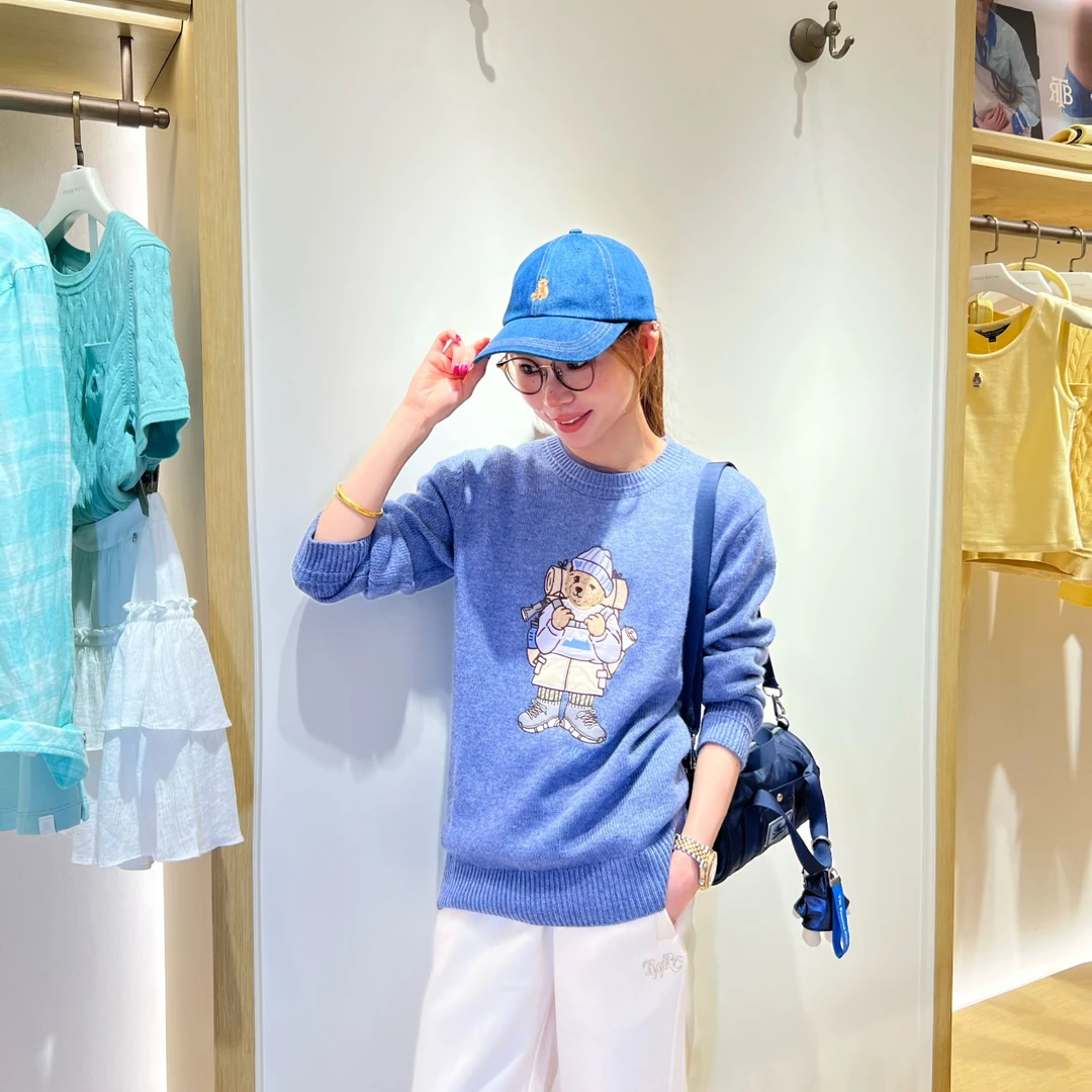 【女装优选TY】Teenie Weenie小熊休闲女简约时尚针织衫TTKW24O906Z