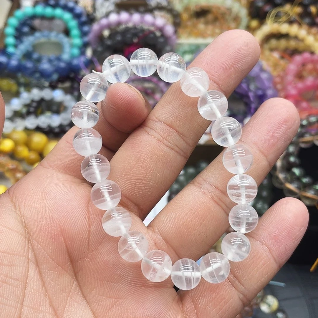 水晶手串未镶嵌千层白幽灵