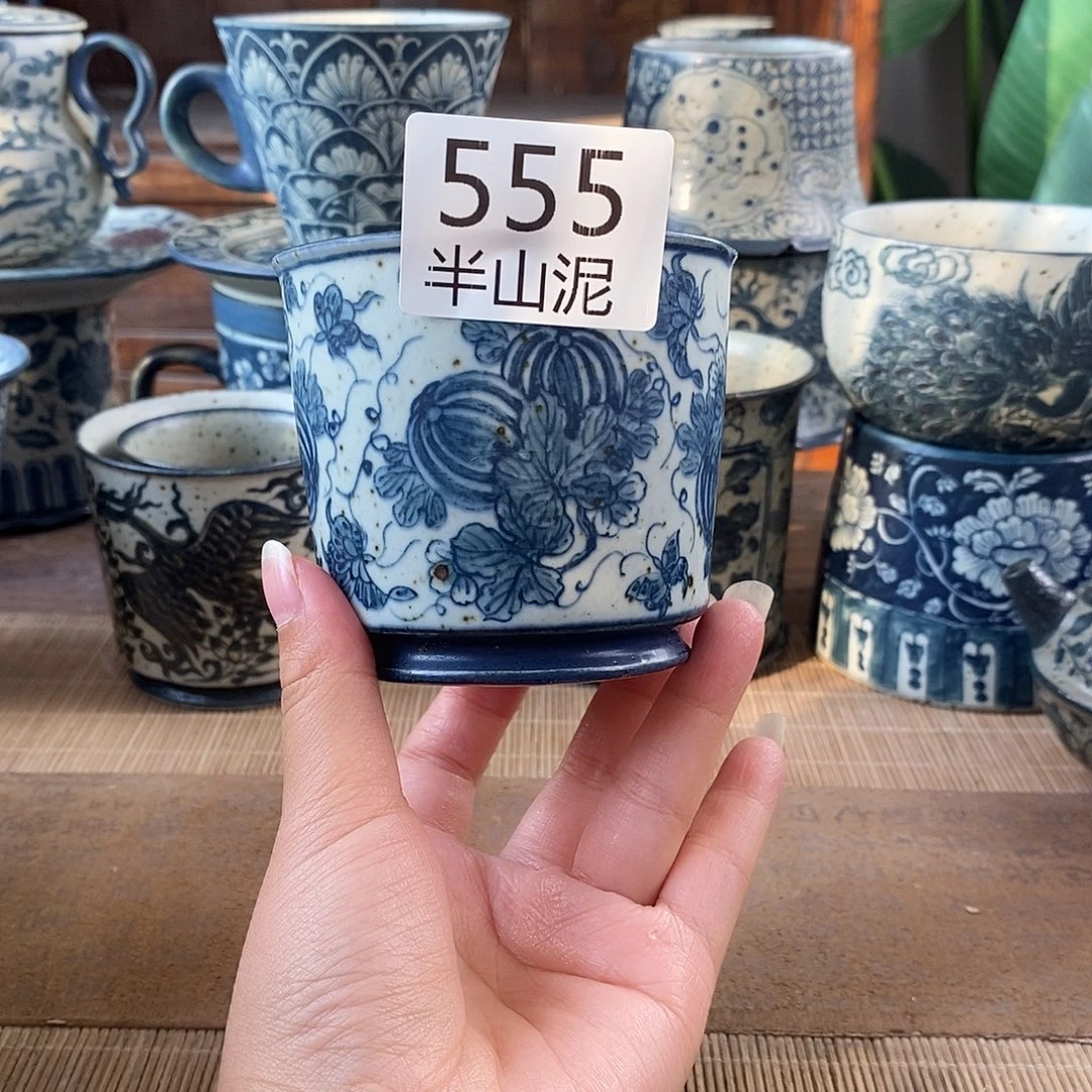 手工手绘青花高温陶瓷