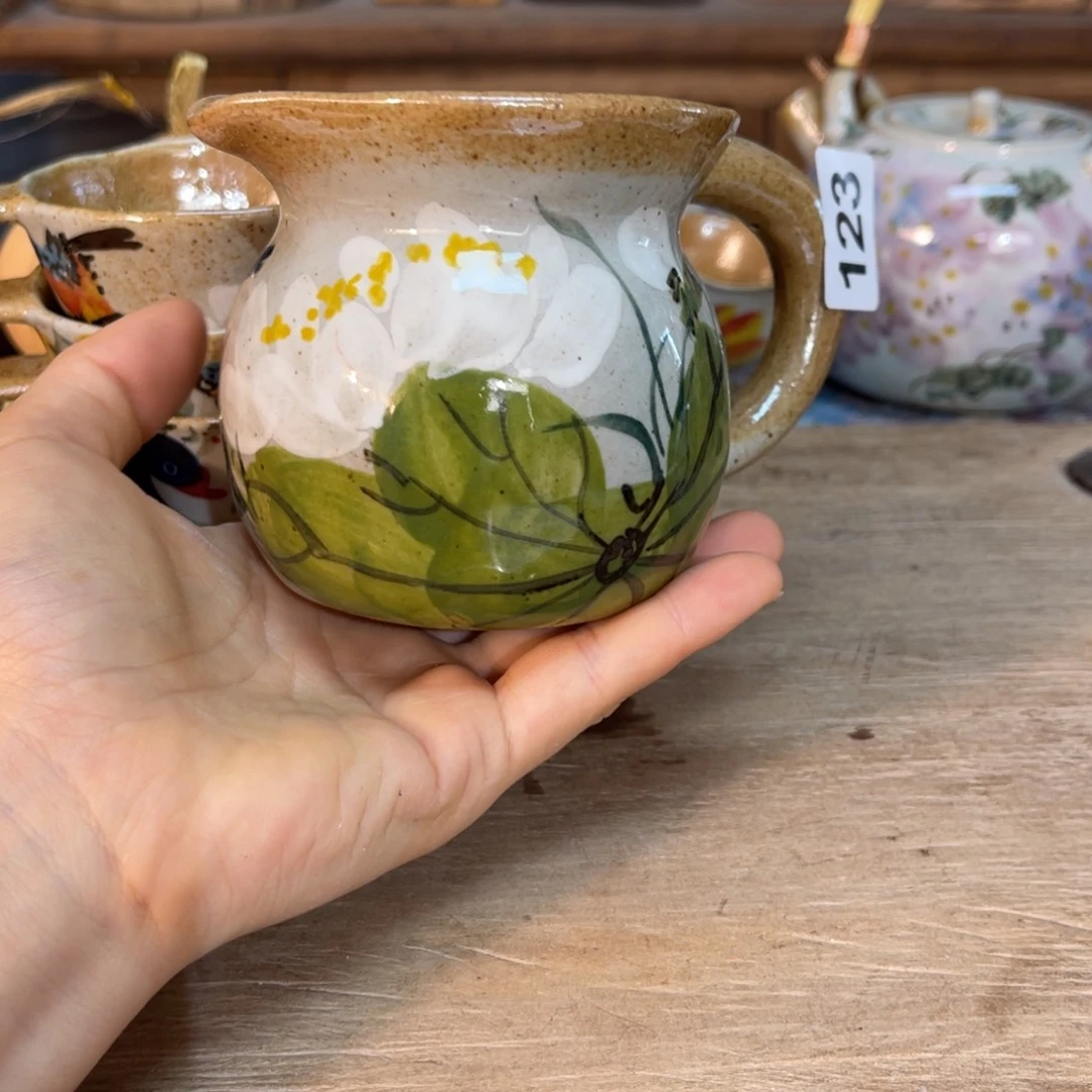 壶素浅陶瓷手工手绘