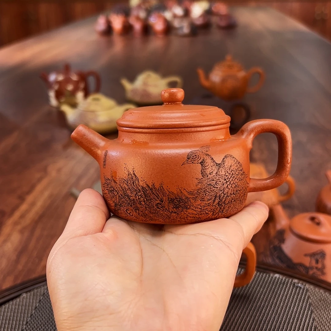 鹏***飞茶壶紫砂孔雀德钟