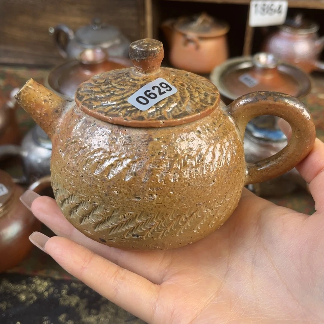 杯柴烧茶器粗陶壶