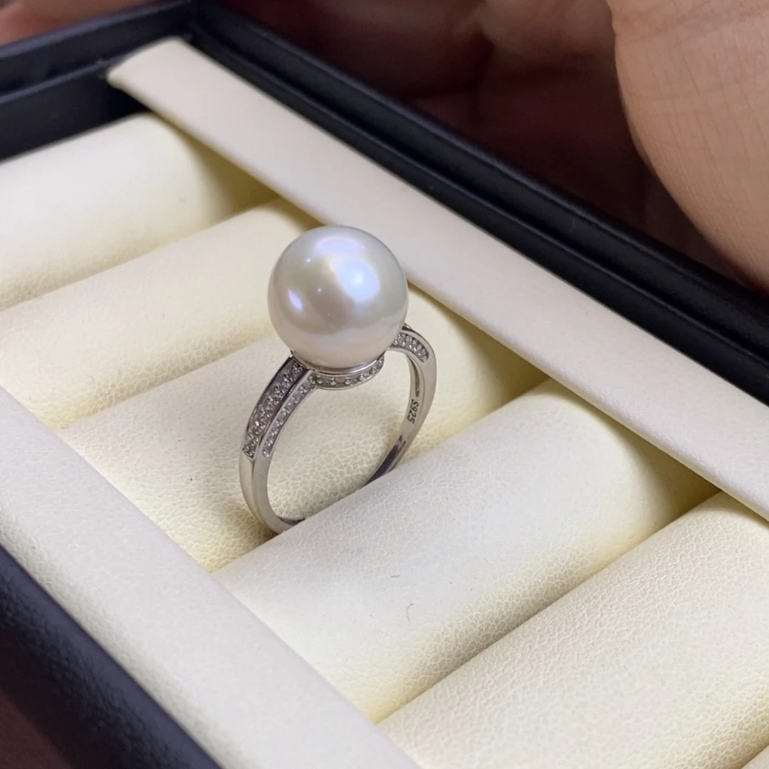 ³***³淡水珍珠银S925镶嵌戒指