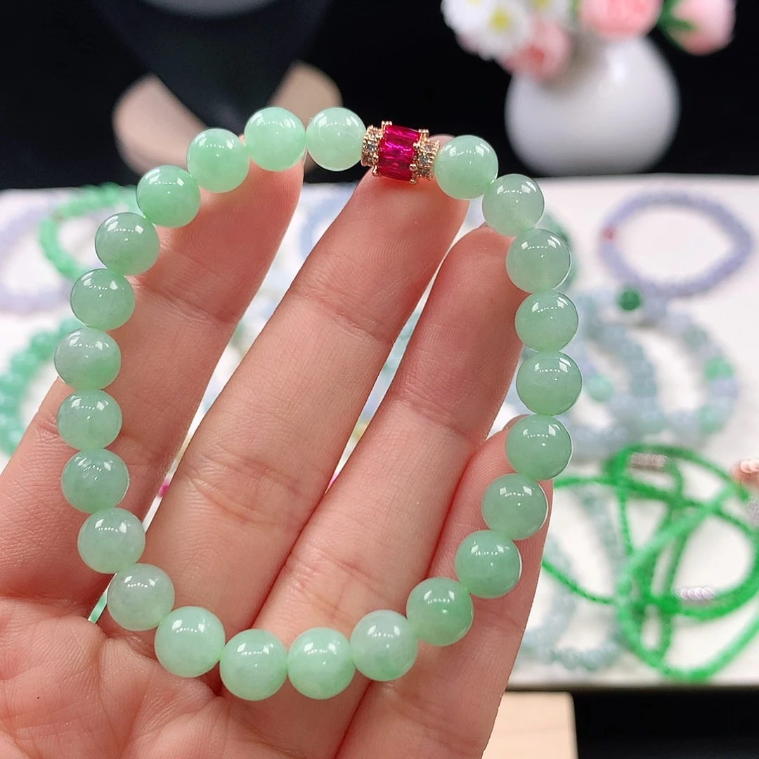 翡翠未镶嵌手链7.2mm