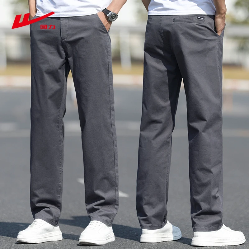 回力夏季薄款休闲裤男士2025新款宽松直筒运动西裤百搭长裤子男