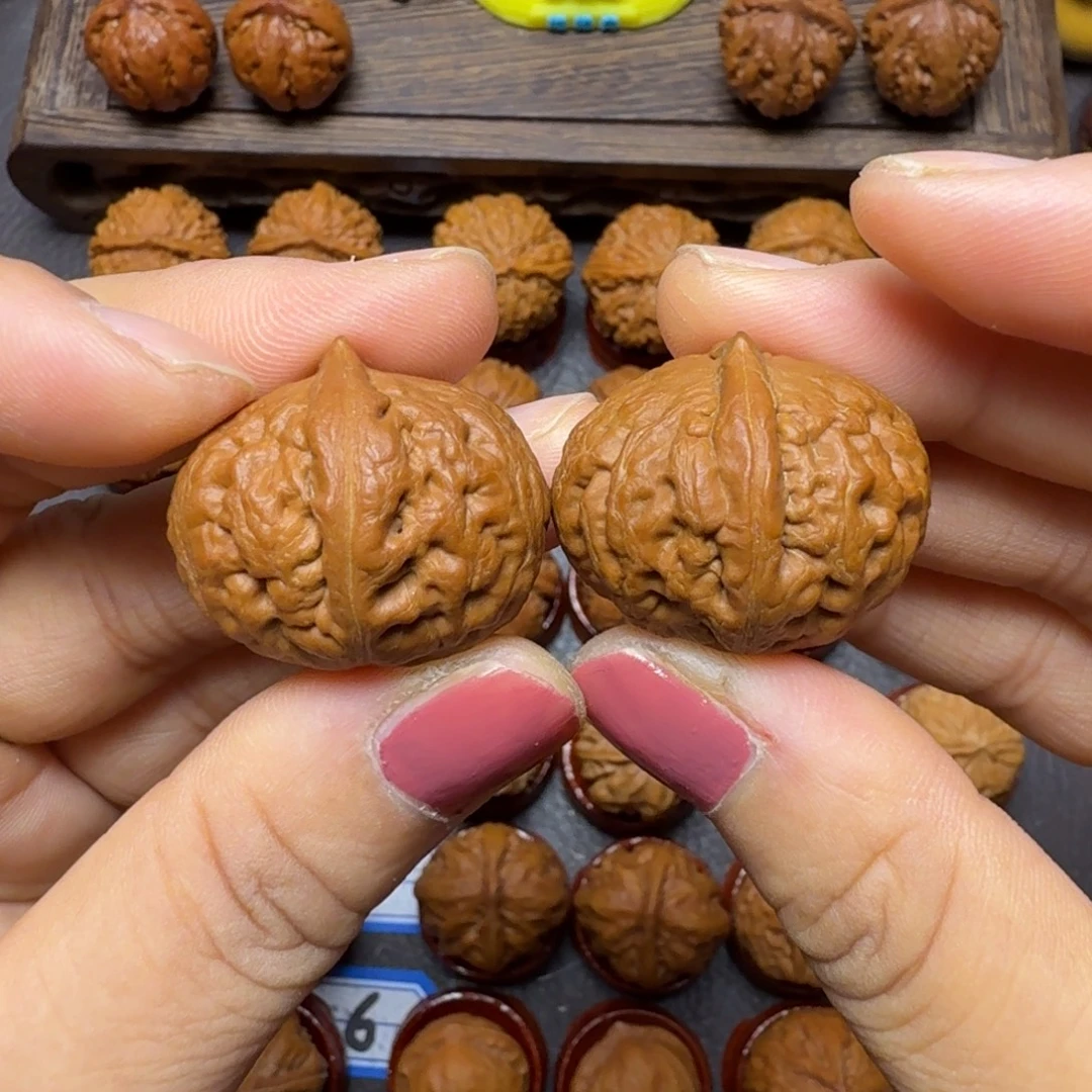 青***云文玩核桃把件29尺麒麟磨盘