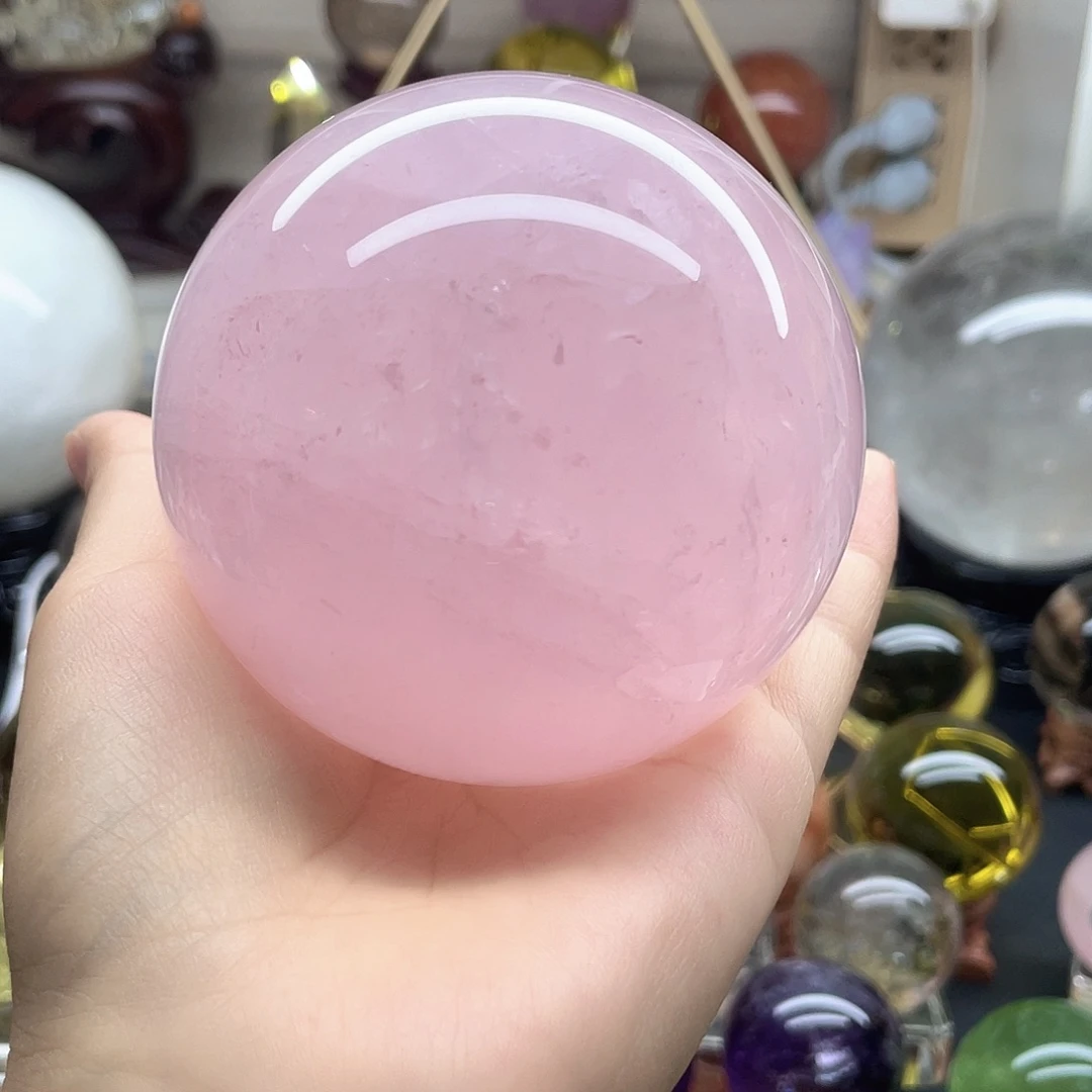 水晶珠宝半成品未镶嵌粉水晶卡82