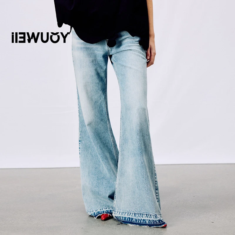 有尾YOUWEI糯米牛仔喇叭裤Y5125105小众牛仔裤