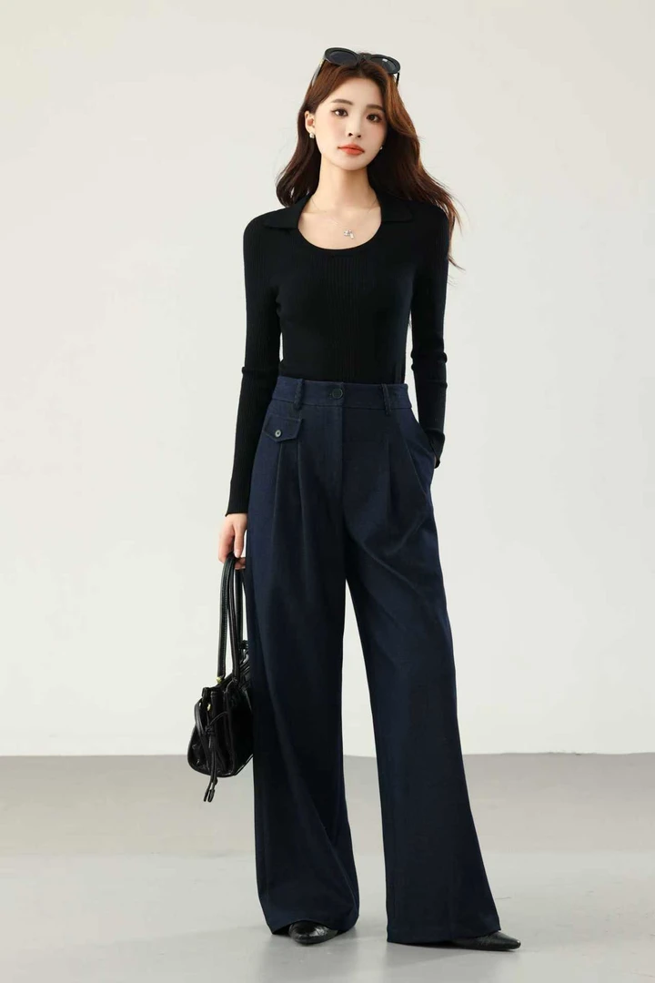 针织牛仔时尚西裤5801