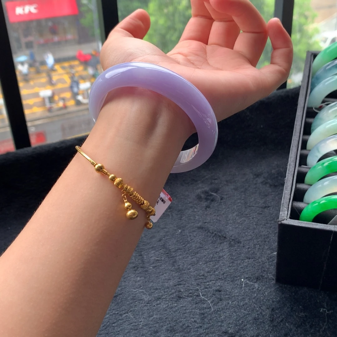 翡翠手镯未镶嵌60紫