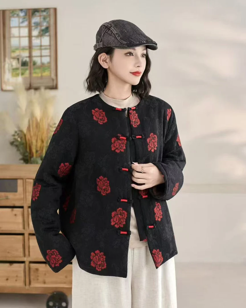 D【花开富贵】中式风拜年服棉服