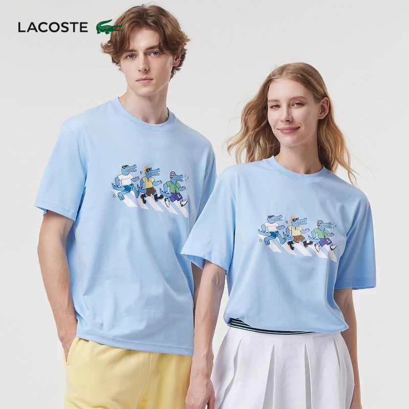 LACOSTE法国鳄鱼夏日系列夏季趣味图案舒适短袖T恤|（临时链接）