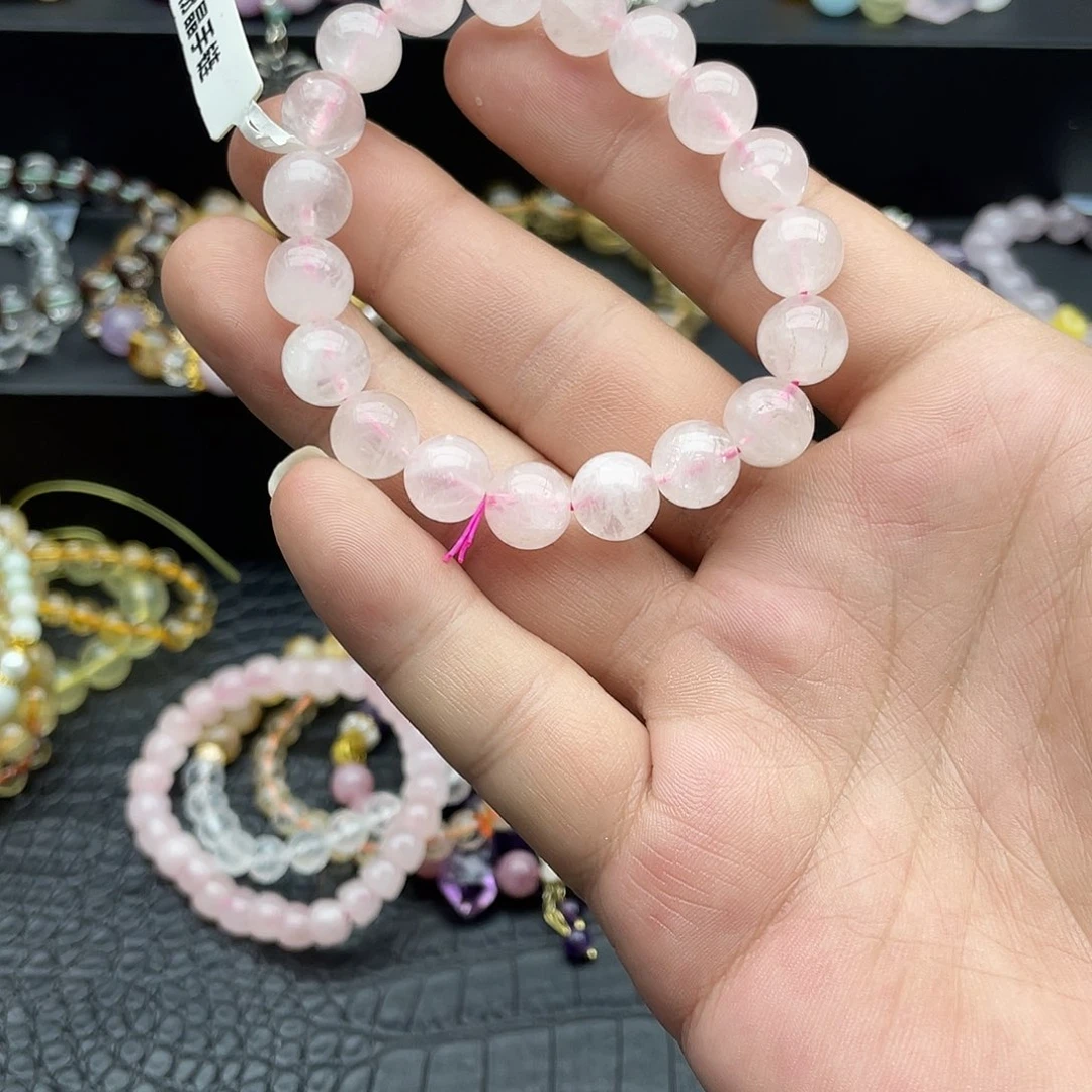 水晶手链未镶嵌卡10粉水晶1