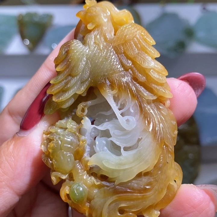 【闪购商品】翡翠未镶嵌颈饰凤凰