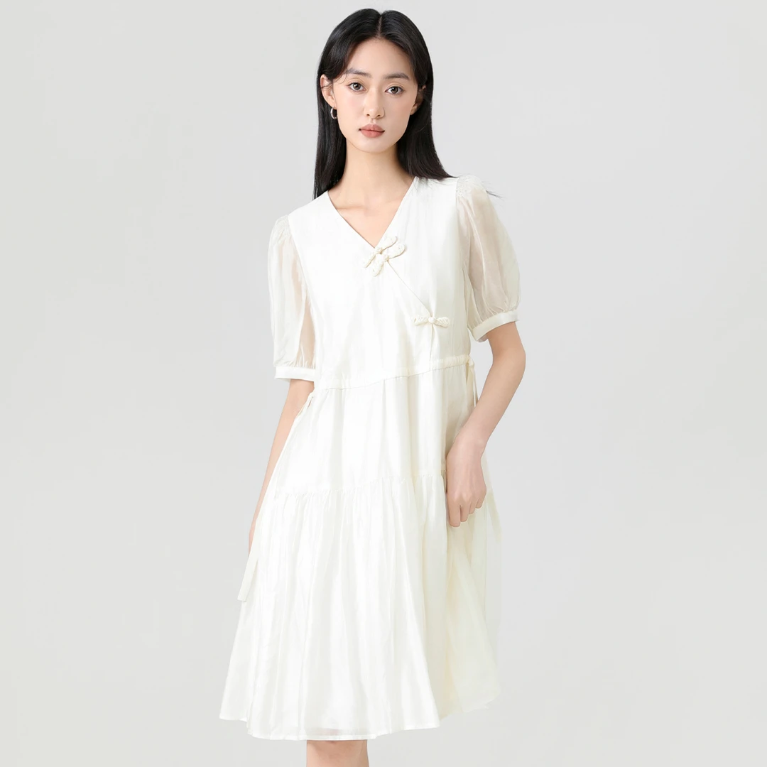 新中式连衣裙女气质简约仙女裙162Y2513