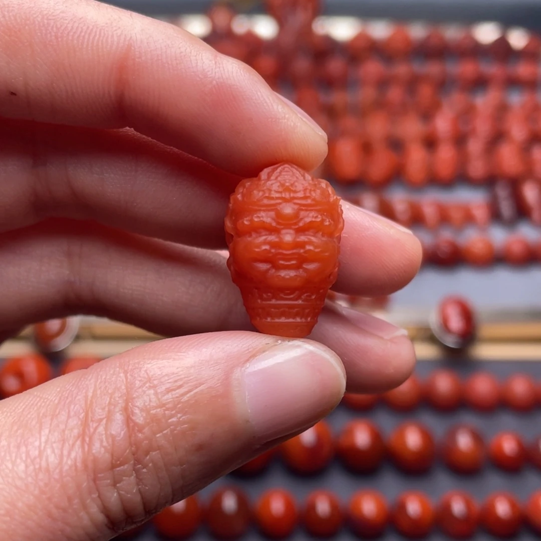 南红玛瑙未镶嵌其他W13➕保山柿子红黄财神三通