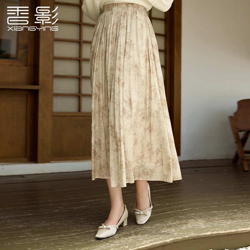 【小北专属】A843141半身裙 香影半身裙高腰秋新款肌理感