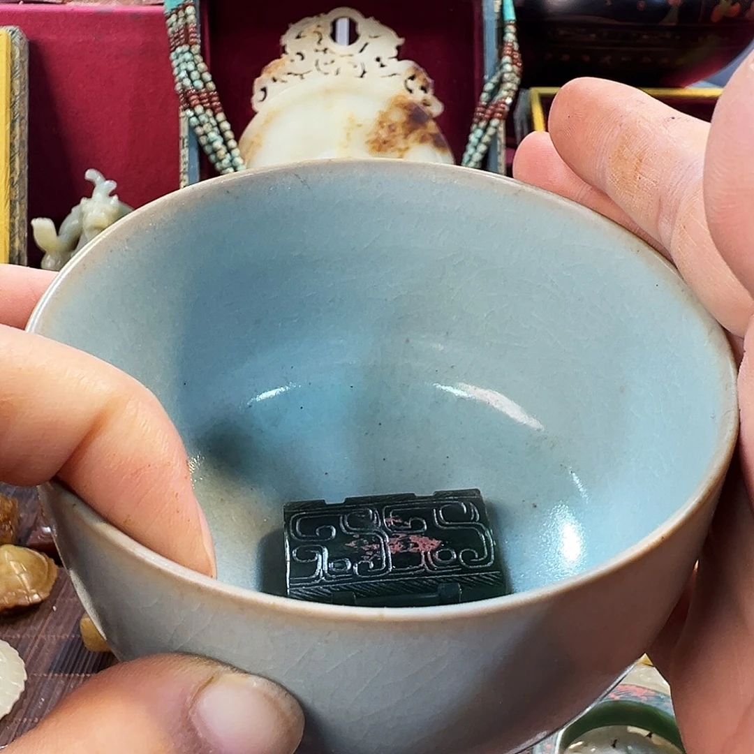 一***香瓷片五大名窑瓷器摆件瓷片