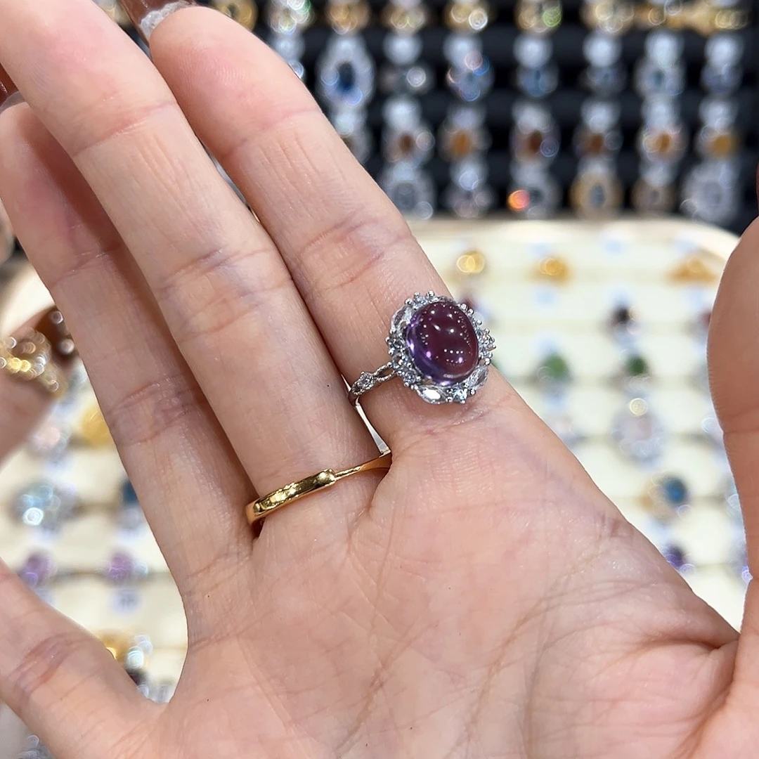 水晶金色拖不保色介意慎拍银托不掉色银S925镶嵌梦*