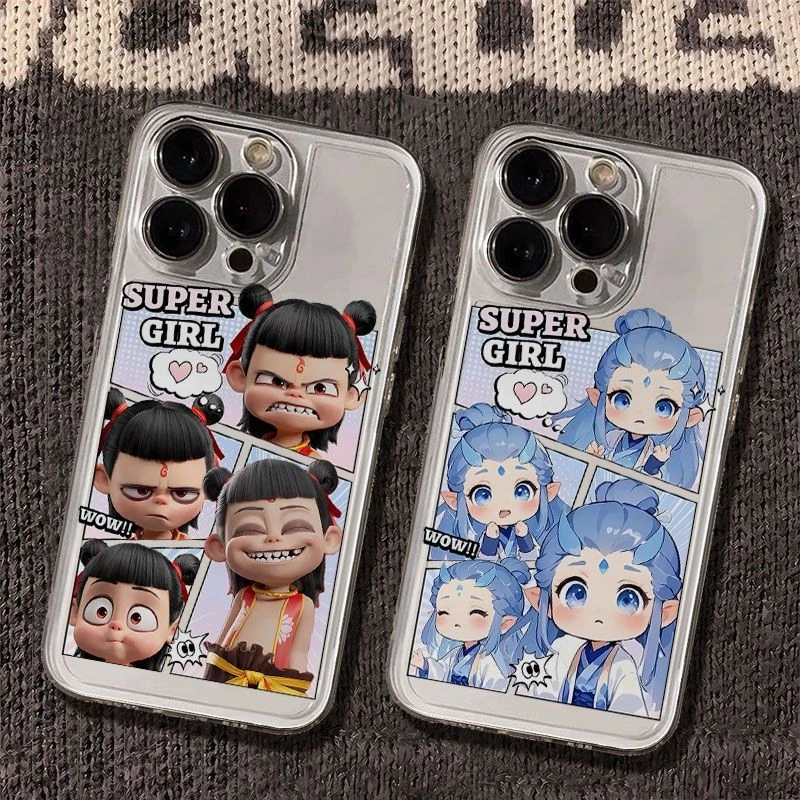 哪吒敖丙太空手机壳适用于苹果16透明iphone14保护壳1512pro