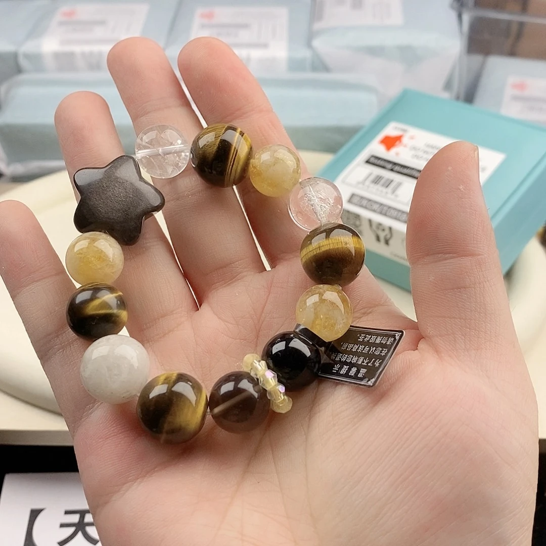 手链水晶银S925镀金镶嵌