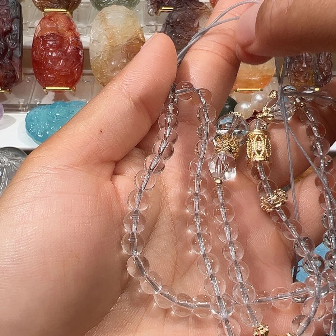 我***饿未镶嵌颈饰水晶天然