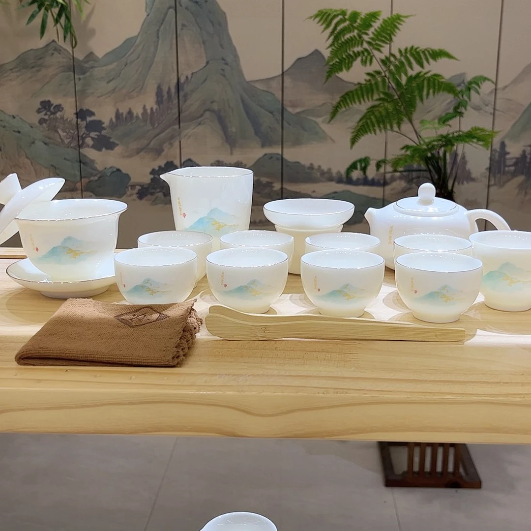 【都彩】日照金山羊脂玉瓷16头