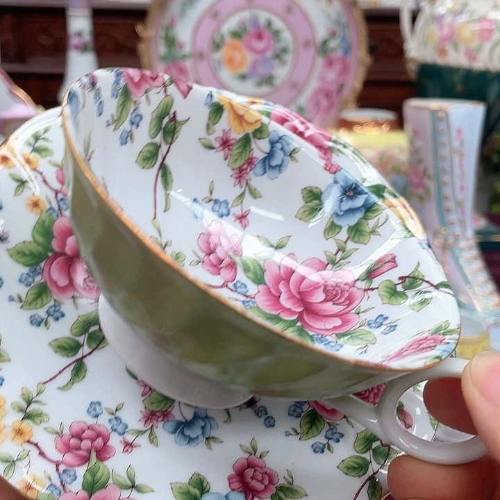 杯碟陶瓷摆件陶瓷微瑕