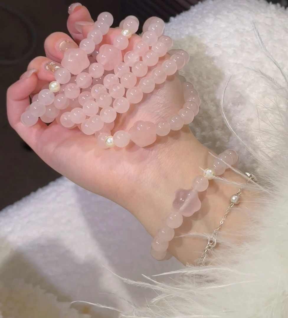 F29《西柚星》西柚粉水晶手串