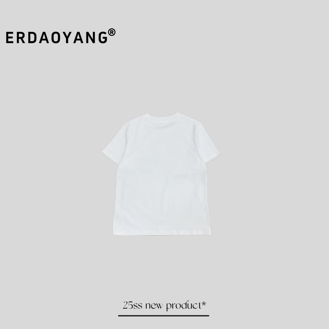 ERDAOYANG "周住" 夏季新款撞色口袋字母短袖DXA005