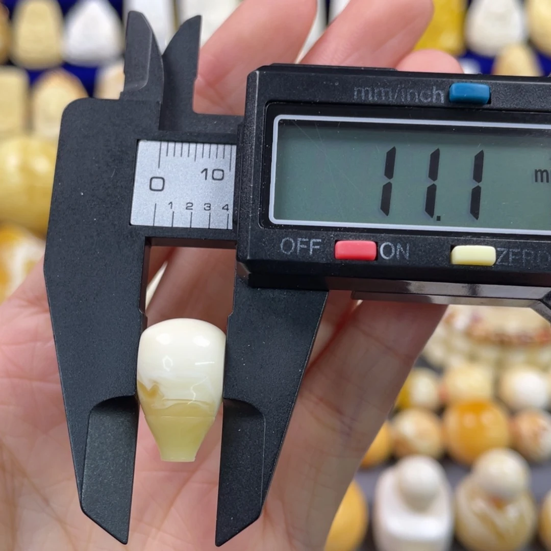 蜜蜡裸石未镶嵌琥珀蜜蜡三通