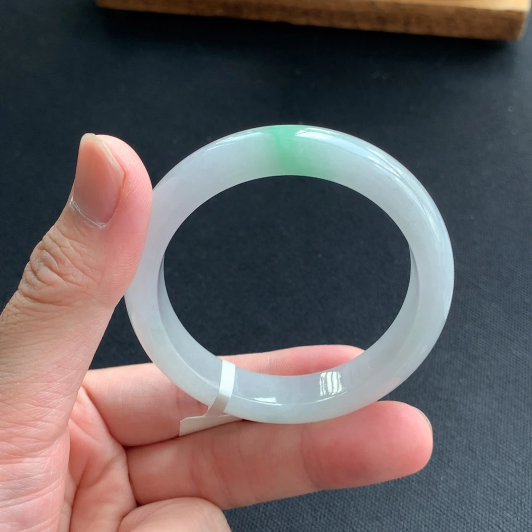 翡翠未镶嵌手镯圈口5455