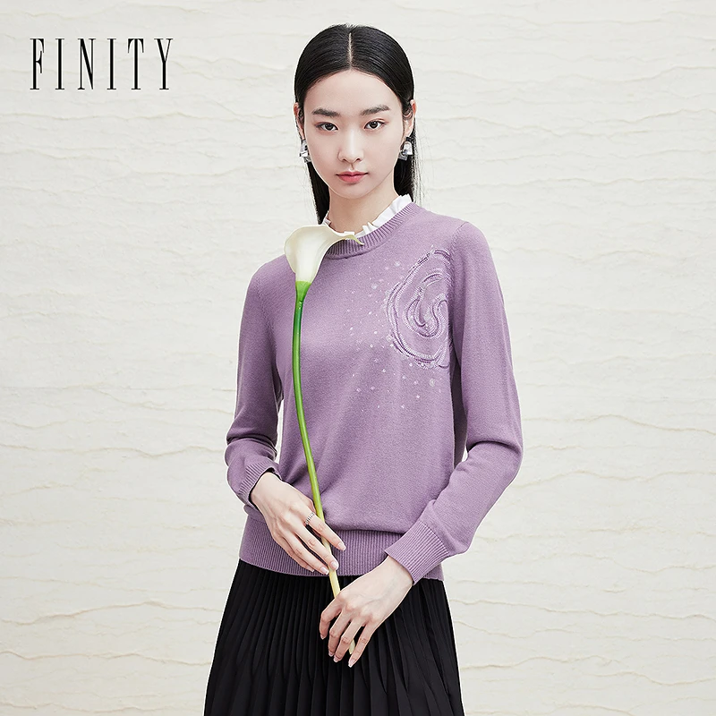 【专属】FINITY 新款优雅针织衫气质时尚休闲百搭 F21X8A11S5
