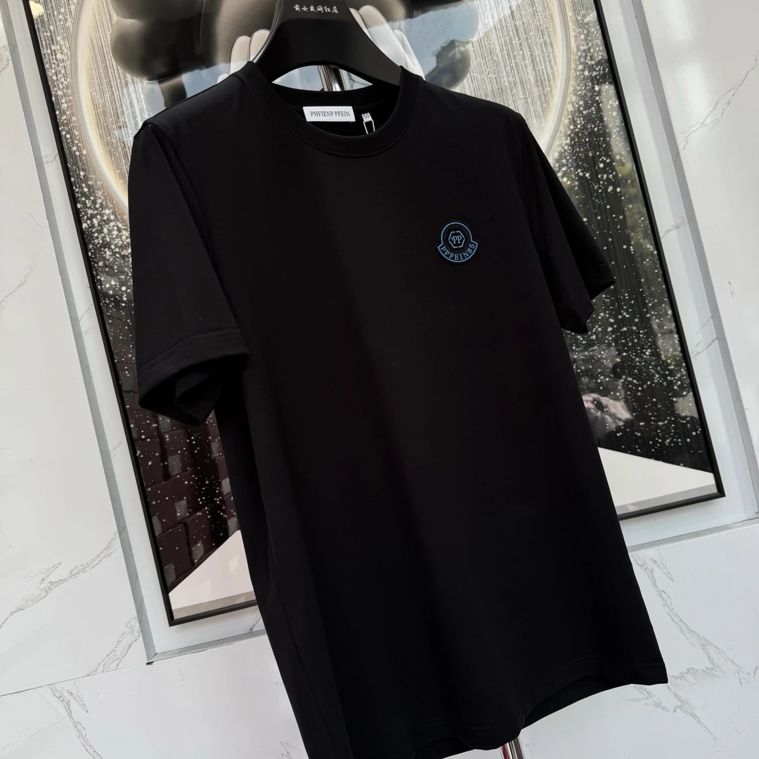 【PP短袖】新款短袖夏季渐变青年烫钻T恤轻奢修身沙丘废土风1067