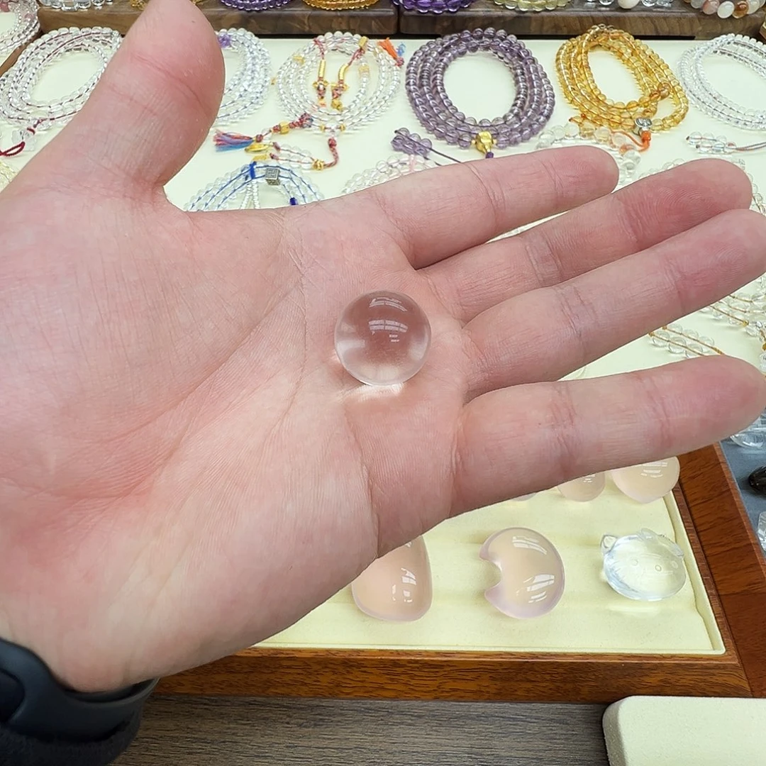 未镶嵌珠宝半成品水晶纯天然双A全净体卡18m单珠一颗