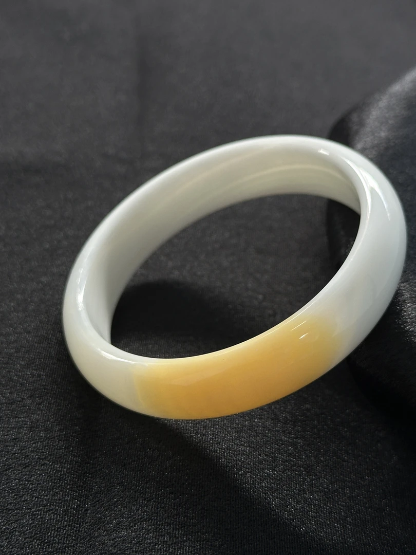 收藏品C-SZ 深海玉化毕业级一口糖宽版手镯DIY串珠