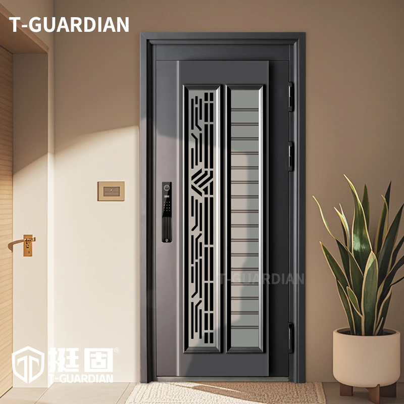 挺固T012【8707】甲级防盗门时尚推拉式通风门中门透气不占室内空间
