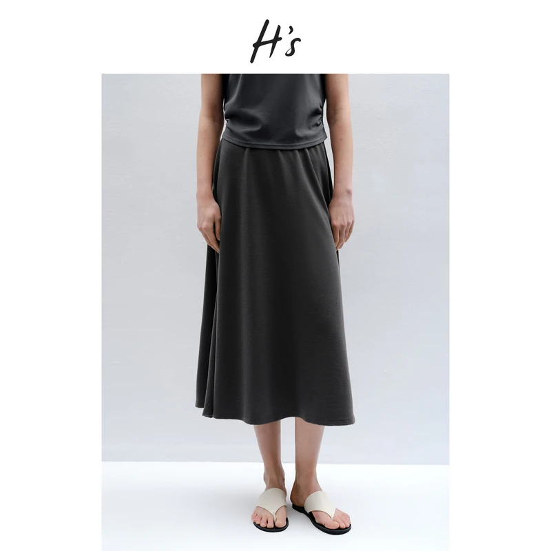 【25SS新品】HS半身裙女25夏季新款简约松弛感半裙通勤日常修身裙装
